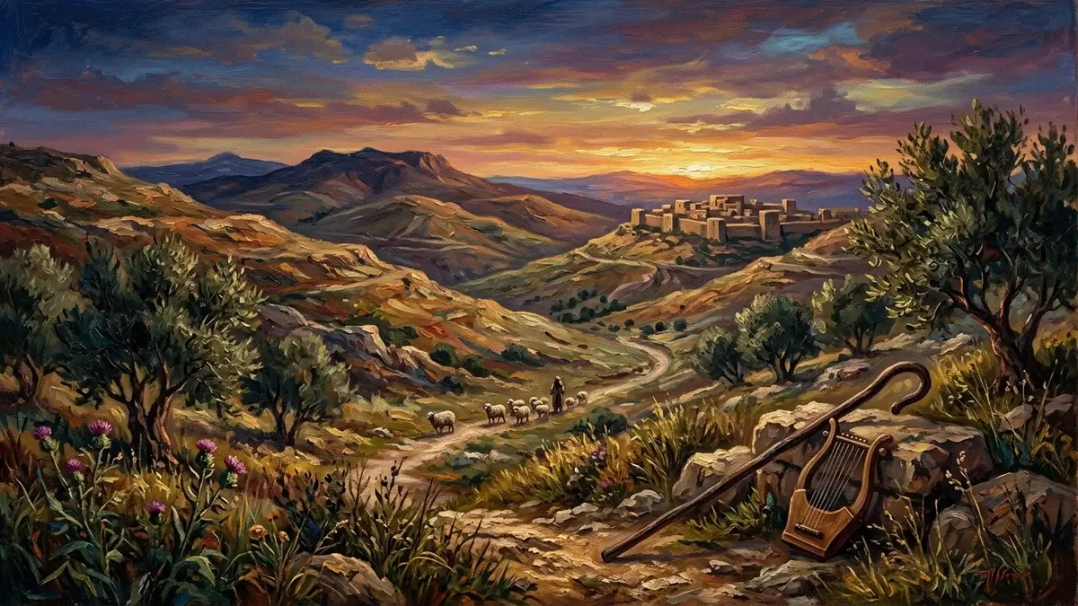 Scène de la Bible — évoquant les Psaumes et le hesed fidèle